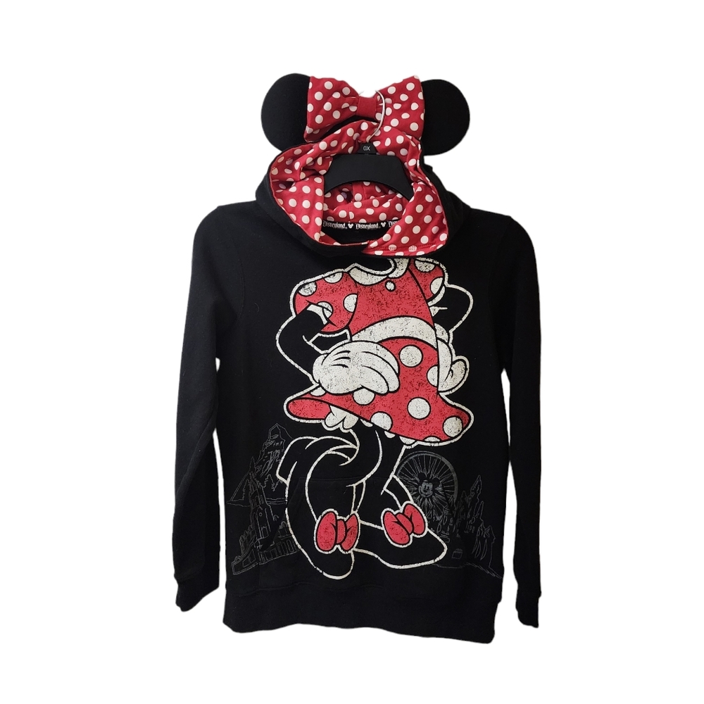 Disney Parks Minnie Mouse Hoodie With Ears Costume Sweater